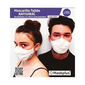 Mascarilla de Tela Reutilizable y Lavable MaskPlus con filtros de papel intecambiables by Farmateca Parafarmacia