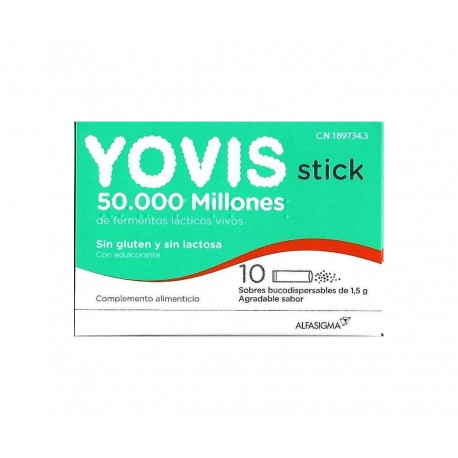 Yovis Sticks 50.000 Millones - 10 Sobres | Farmateca