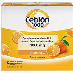 Cebion | Vitamina C Defensas (Sabor Naranja) - 12 sobres 1000mg